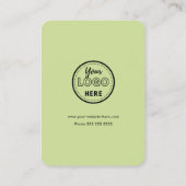 Facebook Instagram Tiktok QR Code Lime Green Visitenkarte (Rückseite)