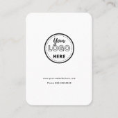 Facebook Instagram Tiktok QR Code Modern White Visitenkarte (Rückseite)