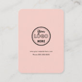 Facebook Instagram Tiktok QR Code Rosa Begleitkarte (Rückseite)