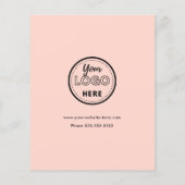 Facebook Instagram Tiktok QR Code Rosa Flyer (Hinten)