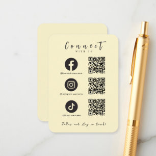 Facebook Instagram Tiktok QR Code Soft Groovy Begleitkarte