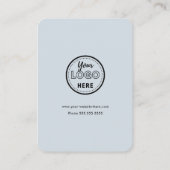 Facebook Instagram Tiktok QR Code Soft Navy Visitenkarte (Rückseite)