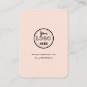 Facebook Instagram Tiktok QR Code Soft Peach Visitenkarte (Rückseite)