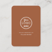 Facebook Instagram Tiktok QR Code Terracotta Visitenkarte (Rückseite)