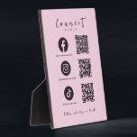 Facebook Instagram Tiktok QR Code Trendrosa Fotoplatte<br><div class="desc">Facebook Instagram Tiktok,  QR-Code,  trendy Pink Verbindung mit unseren Social Media</div>