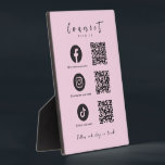 Facebook Instagram Tiktok QR Code Trendrosa Fotoplatte<br><div class="desc">Facebook Instagram Tiktok,  QR-Code,  trendy Pink Verbindung mit unseren Social Media</div>