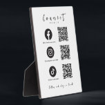 Facebook Instagram Tiktok QR Code Trendweiß Fotoplatte<br><div class="desc">Facebook Instagram Tiktok QR Code Trendy White Connect mit US Social Media</div>