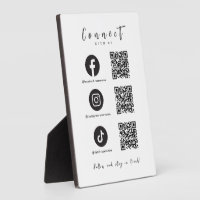 Facebook Instagram Tiktok QR Code Trendweiß