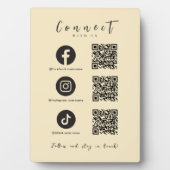 Facebook Instagram Tiktok QR Code Trendy Groovy Fotoplatte (Vorderseite)