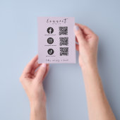 Facebook Instagram Tiktok QR Code Trendy Lila Flyer (Gruppe)