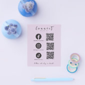 Facebook Instagram Tiktok QR Code Trendy Lila Flyer (Einzeln)