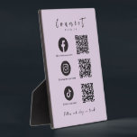 Facebook Instagram Tiktok QR Code Trendy Lila Fotoplatte<br><div class="desc">Facebook Instagram Tiktok,  QR-Code,  trendy Lila Verbindung mit unseren Social Media</div>