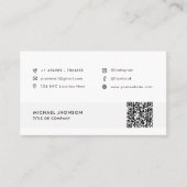 Facebook Instagram Website Icons QR-Logo Visitenkarte (Vorderseite)