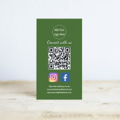 Facebook Instagramm Social Media QR Code Green Visitenkarte