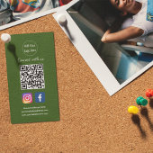 Facebook Instagramm Social Media QR Code Green Visitenkarte