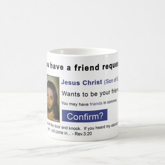 Facebook-Jesus Kaffeetasse (Mittel)