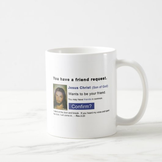 Facebook-Jesus Kaffeetasse (Rechts)