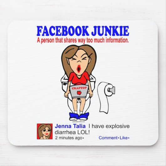 FACEBOOK JUNKIE MOUSEPAD (Vorne)