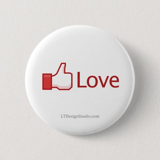 Facebook Liebe-Knopf - Knopf Button (Vorderseite)