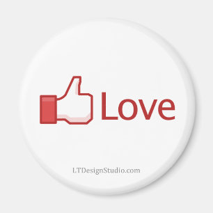 Facebook Liebe-Knopf - Magnet