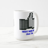 Facebook Like Button Kaffeetasse (VorderseiteRechts)