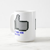 Facebook Like Button Kaffeetasse (Vorderseite Links)