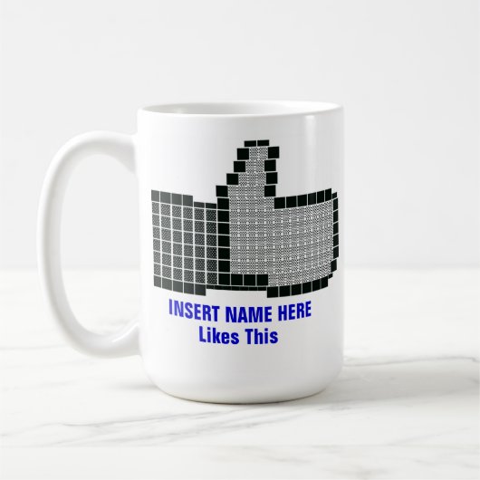 Facebook Like Button Kaffeetasse (Links)