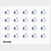 Facebook Like Button Runder Aufkleber (Blatt)
