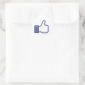 Facebook Like Button Runder Aufkleber (Tasche)