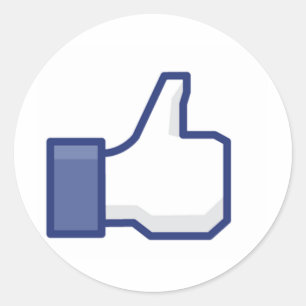 Facebook Like Button Runder Aufkleber