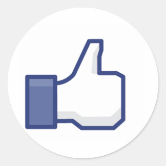 Facebook Like Button Runder Aufkleber