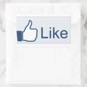 Facebook "Liked" Rechteckiger Aufkleber (Tasche)