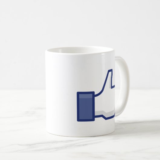 Facebook mögen Knopf Kaffeetasse (VorderseiteRechts)