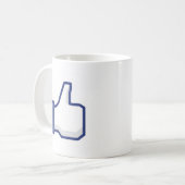 Facebook mögen Knopf Kaffeetasse (Vorderseite Links)