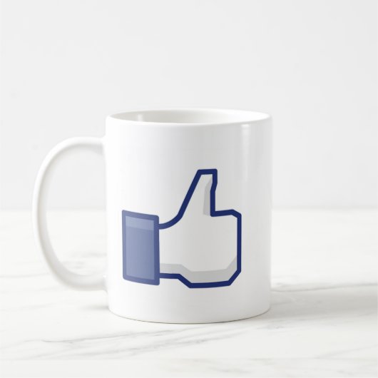 Facebook mögen Knopf Kaffeetasse (Links)