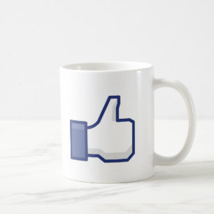 Facebook mögen Knopf Kaffeetasse