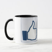Facebook mögen Knopf-Tasse Tasse (Links)