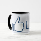 Facebook mögen Knopf-Tasse Tasse (Vorderseite Links)