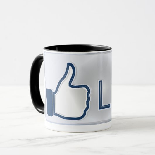 Facebook mögen Knopf-Tasse Tasse (Vorderseite Links)