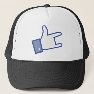 Facebook mögen Sie Daumen Rock-and-Rollikone Truckerkappe