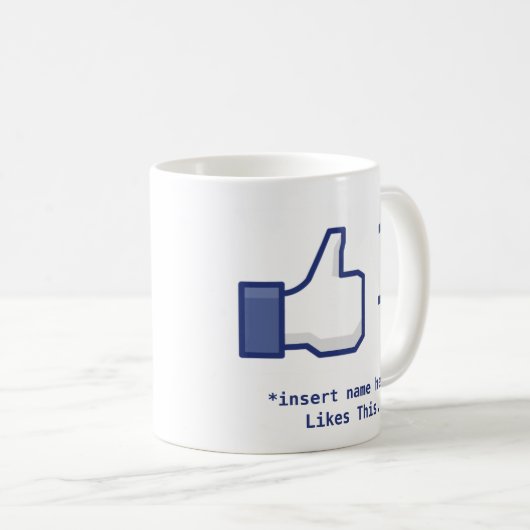 Facebook mögen Tasse (VorderseiteRechts)