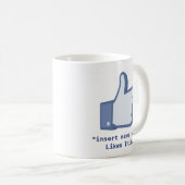 Facebook mögen Tasse (VorderseiteRechts)