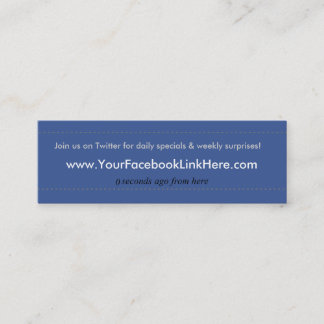 Facebook Profil-Visitenkarte *Specials blau Mini Visitenkarte