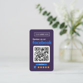 Facebook Review Request Business Card Deep Plum Visitenkarte (Stehend Vorderseite)