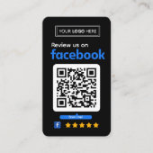 Facebook Review Request Business Card Visitenkarte (Vorderseite)