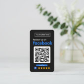 Facebook Review Request Business Card Visitenkarte (Stehend Vorderseite)