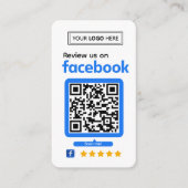 Facebook Review Request Business Card Visitenkarte (Vorderseite)