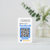 Facebook Review Request Business Card Visitenkarte (Stehend Vorderseite)