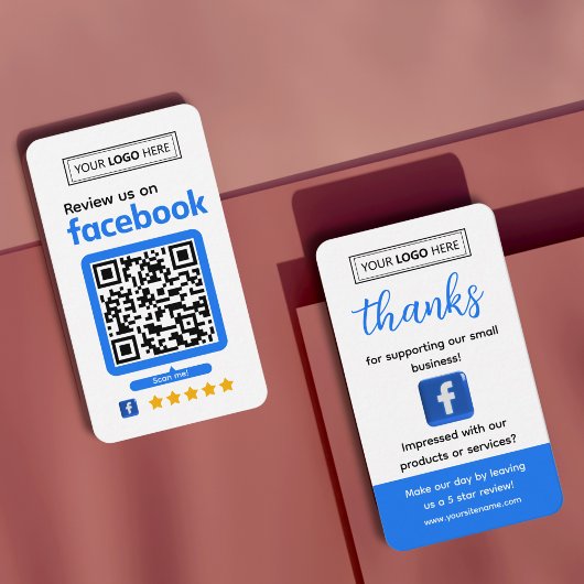 Facebook Review Request Business Card Visitenkarte