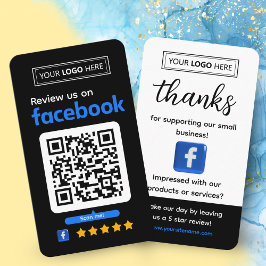 Facebook Review Request Business Card Visitenkarte